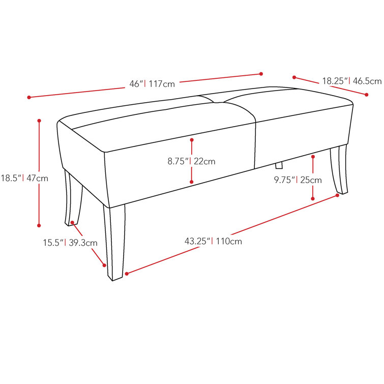Principal 114+ imagen comfortable bench seat dimensions In